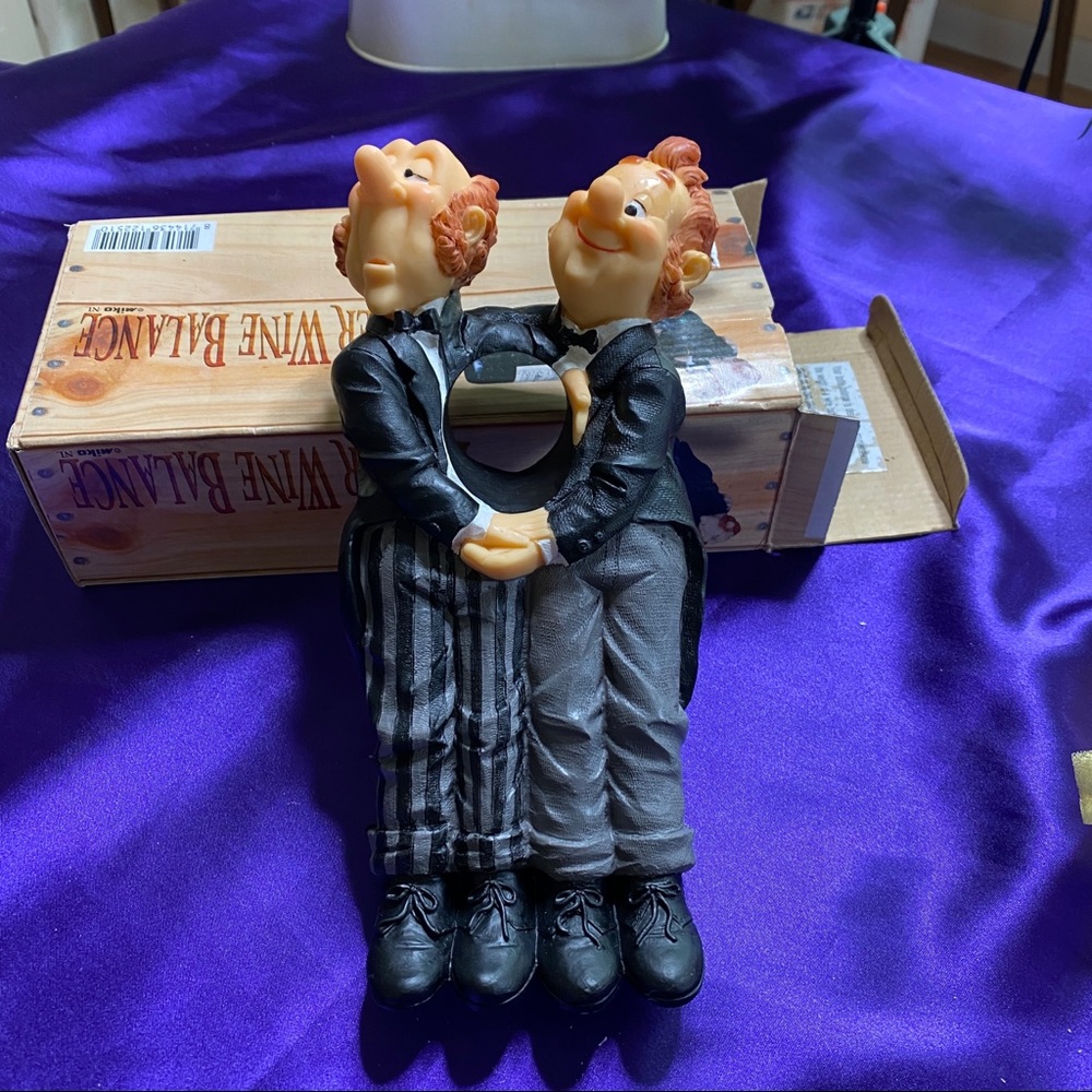 New VTG 📌 Miko James Wine Balance Stand/Holder James & Friend Butlers Waiters